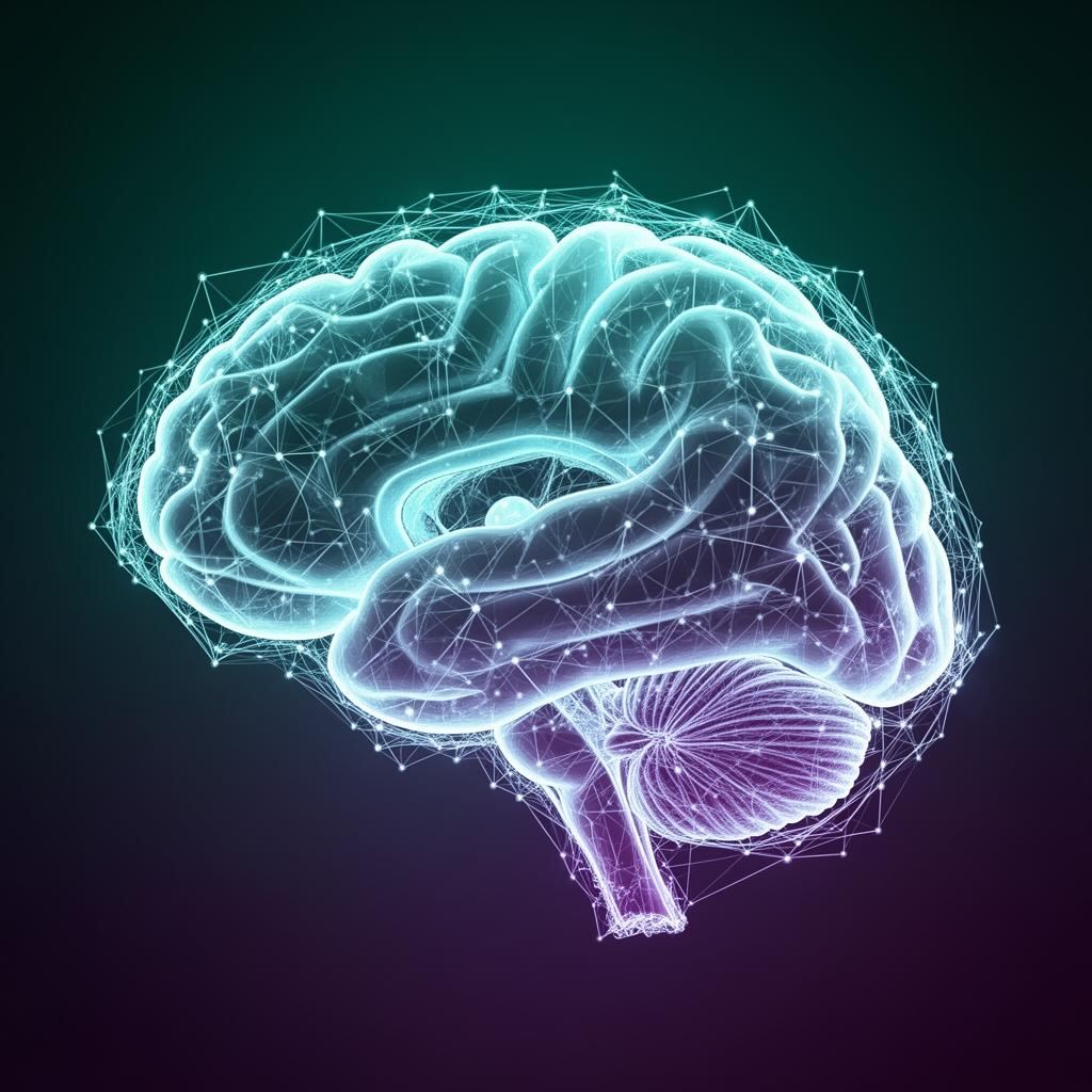 3D neural network of the human brain